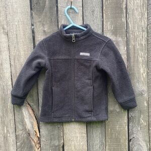 BOY’S Black Columbia Fleece Zip Up Size 18-24